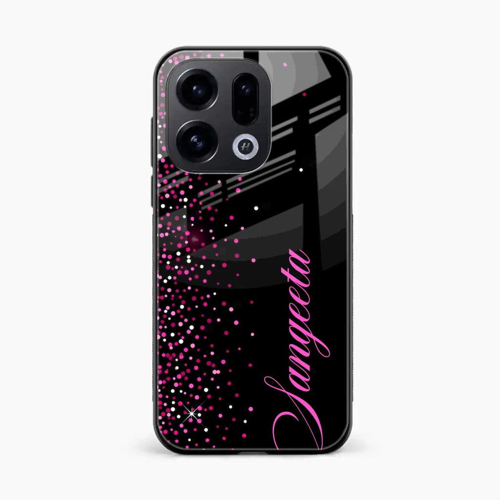 Glitter Customize Glass Case Cover Pink For Oppo Find X9 5G