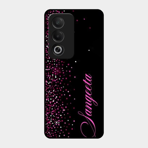Glitter Customize Glass Case Cover Pink For Oppo K12X 5G