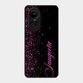 Glitter Customize Glass Case Cover Pink For Oppo Reno 10 5G