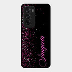 Glitter Customize Glass Case Cover Pink For Oppo Reno 12 5G