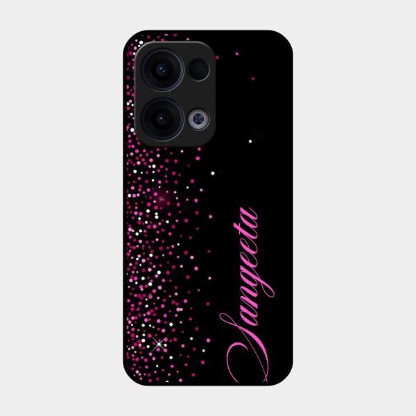 Glitter Customize Glass Case Cover Pink For Oppo Reno 13 5G