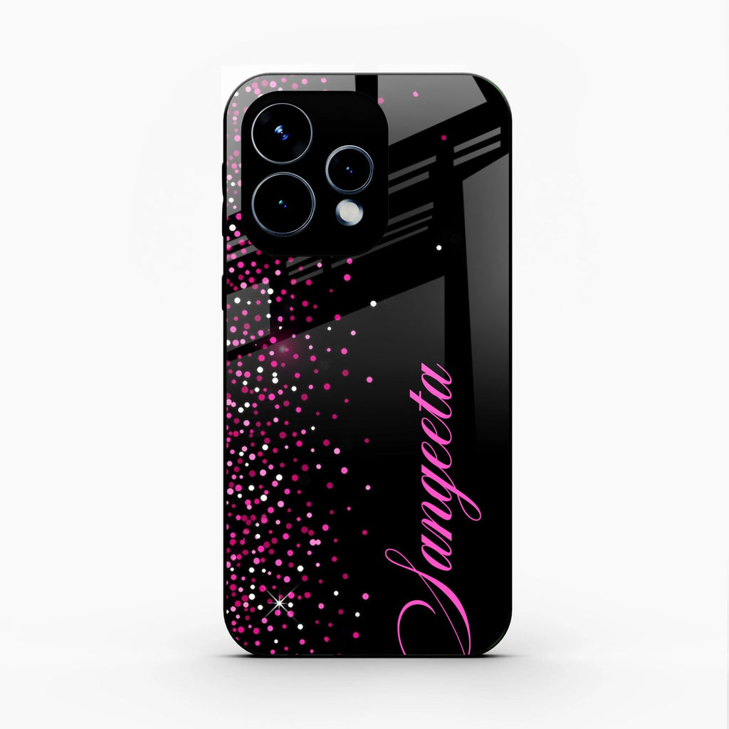 Glitter Customize Glass Case Cover Pink For Oppo Reno 15 5G