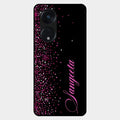 Glitter Customize Glass Case Cover Pink For Oppo Reno 8T 5G