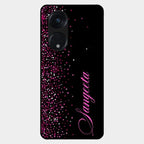 Glitter Customize Glass Case Cover Pink For Oppo Reno 8T 5G