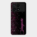 Glitter Customize Glass Case Cover Pink For Poco X6 Pro 5G