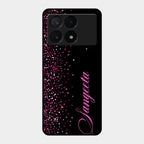 Glitter Customize Glass Case Cover Pink For Poco X6 Pro 5G