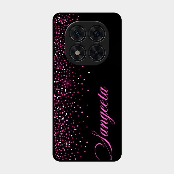 Glitter Customize Glass Case Cover Pink For Poco X7 5G