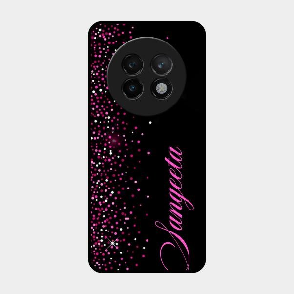 Glitter Customize Glass Case Cover Pink For Realme 13 Plus 5G