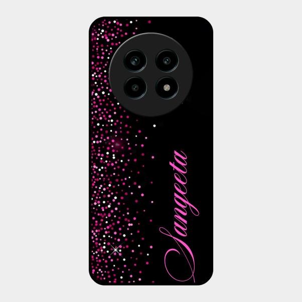 Glitter Customize Glass Case Cover Pink For Realme 13 Pro 5G