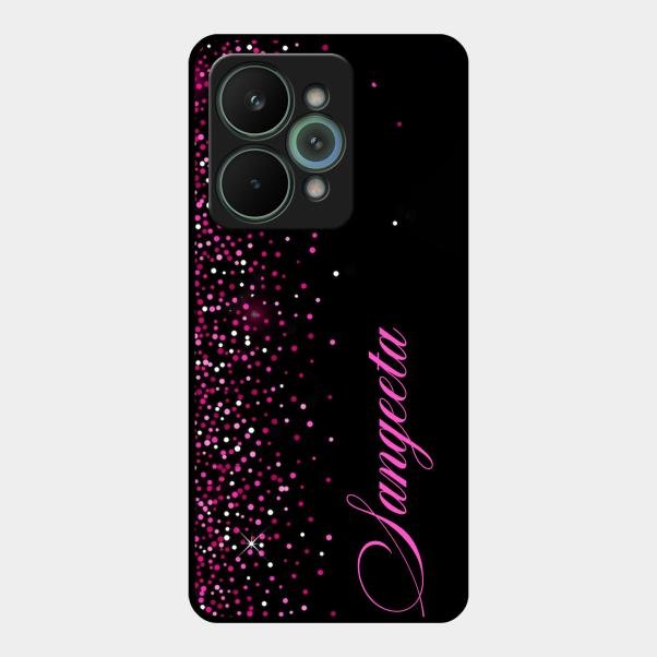 Glitter Customize Glass Case Cover Pink For Realme 15 Pro 5G