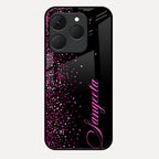 Glitter Customize Glass Case Cover Pink For Realme 15T 5G