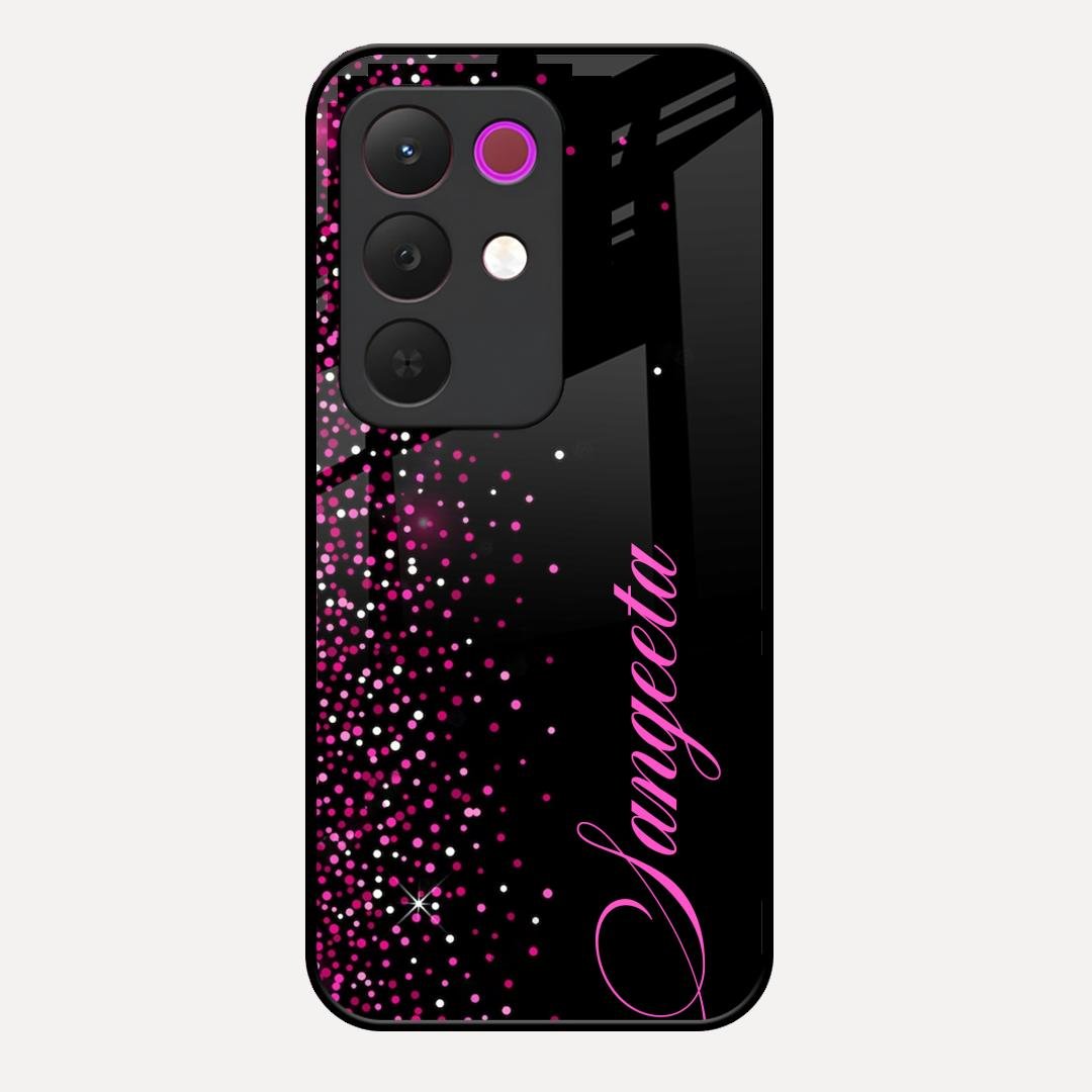 Glitter Customize Glass Case Cover Pink For Realme 15X 5G