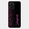 Glitter Customize Glass Case Cover Pink For Realme C33 2023
