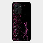 Glitter Customize Glass Case Cover Pink For Realme C33 2023