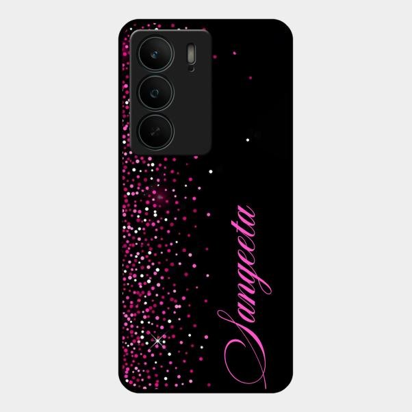 Glitter Customize Glass Case Cover Pink For Realme C75 5G