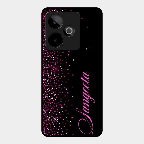 Glitter Customize Glass Case Cover Pink For Realme Gt 7T 5G