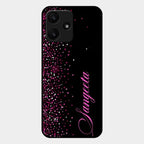 Glitter Customize Glass Case Cover Pink For Redmi 12 5G