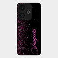 Glitter Customize Glass Case Cover Pink For Redmi 13 5G