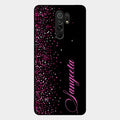Glitter Customize Glass Case Cover Pink For Redmi 9 Prime