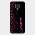 Glitter Customize Glass Case Cover Pink For Redmi Note 10 Lite