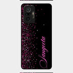 Glitter Customize Glass Case Cover Pink For Redmi Note 10 Pro Max