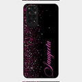 Glitter Customize Glass Case Cover Pink For Redmi Note 11