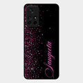 Glitter Customize Glass Case Cover Pink For Redmi Note 11T 5G