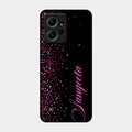 Glitter Customize Glass Case Cover Pink For Redmi Note 12 4G