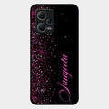 Glitter Customize Glass Case Cover Pink For Redmi Note 12 5G