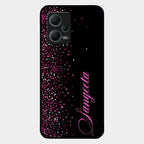 Glitter Customize Glass Case Cover Pink For Redmi Note 12 5G