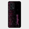Glitter Customize Glass Case Cover Pink For Redmi Note 12 Pro 5G