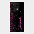 Glitter Customize Glass Case Cover Pink For Redmi Note 13 5G