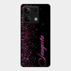 Glitter Customize Glass Case Cover Pink For Redmi Note 13 5G
