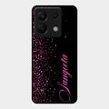 Glitter Customize Glass Case Cover Pink For Redmi Note 13 Pro 5G