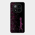 Glitter Customize Glass Case Cover Pink For Redmi Note 14 Pro Plus 5G