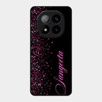 Glitter Customize Glass Case Cover Pink For Redmi Note 14 Pro Plus 5G