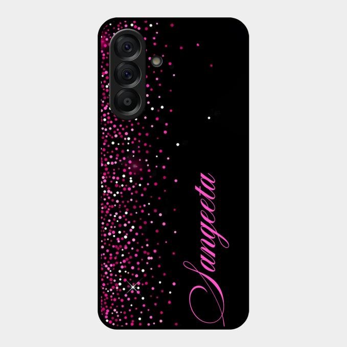 Glitter Customize Glass Case Cover Pink For Samsung Galaxy A17 5G