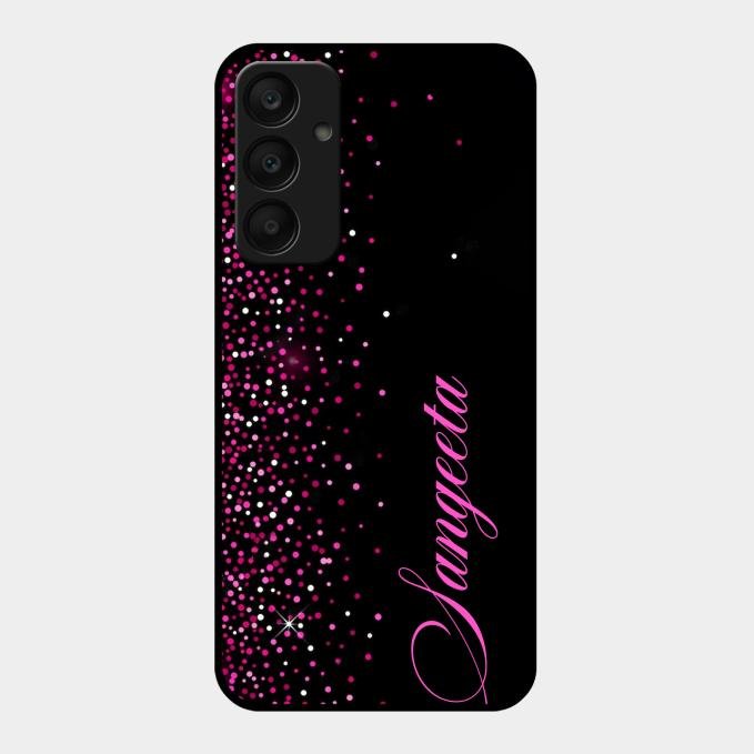 Glitter Customize Glass Case Cover Pink For Samsung Galaxy A25 5G