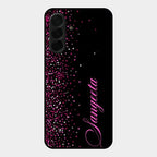 Glitter Customize Glass Case Cover Pink For Samsung Galaxy A26 5G