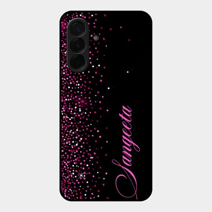 Glitter Customize Glass Case Cover Pink For Samsung Galaxy A26 5G