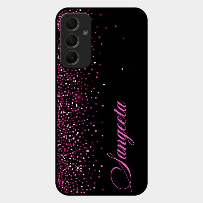 Glitter Customize Glass Case Cover Pink For Samsung Galaxy A34 5G