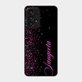 Glitter Customize Glass Case Cover Pink For Samsung Galaxy A53 5G