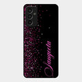 Glitter Customize Glass Case Cover Pink For Samsung Galaxy F13