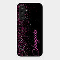 Glitter Customize Glass Case Cover Pink For Samsung Galaxy F16 5G