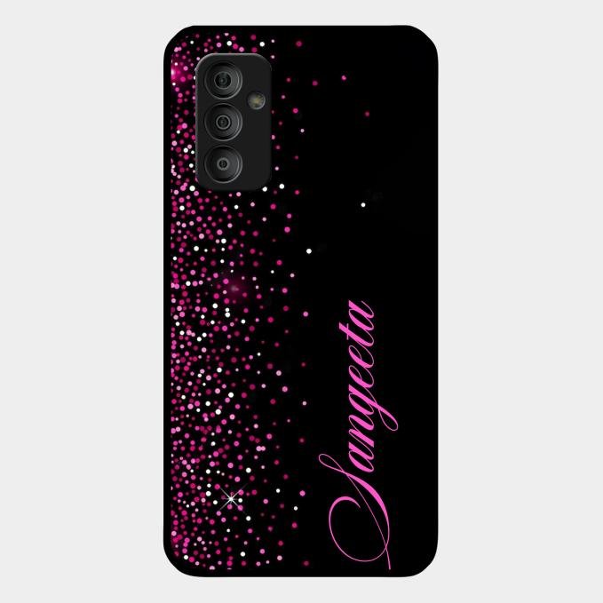 Glitter Customize Glass Case Cover Pink For Samsung Galaxy F23 5G