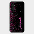 Glitter Customize Glass Case Cover Pink For Samsung Galaxy M54 5G