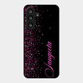 Glitter Customize Glass Case Cover Pink For Samsung Galaxy F55 5G