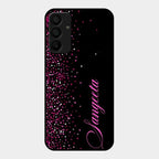 Glitter Customize Glass Case Cover Pink For Samsung Galaxy M15 5G