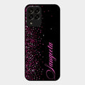Glitter Customize Glass Case Cover Pink For Samsung Galaxy M33 5G