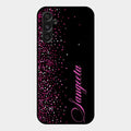 Glitter Customize Glass Case Cover Pink For Samsung Galaxy M34 5G